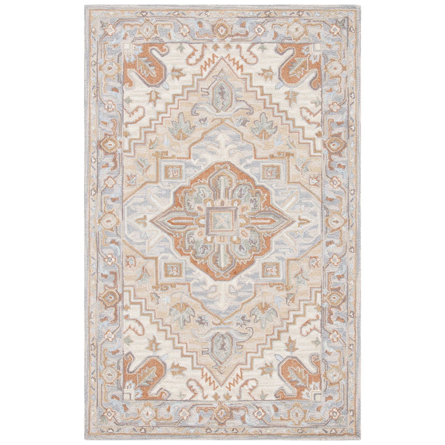SAFAVIEH Handmade Heritage Blocks Traditional Wool Rug