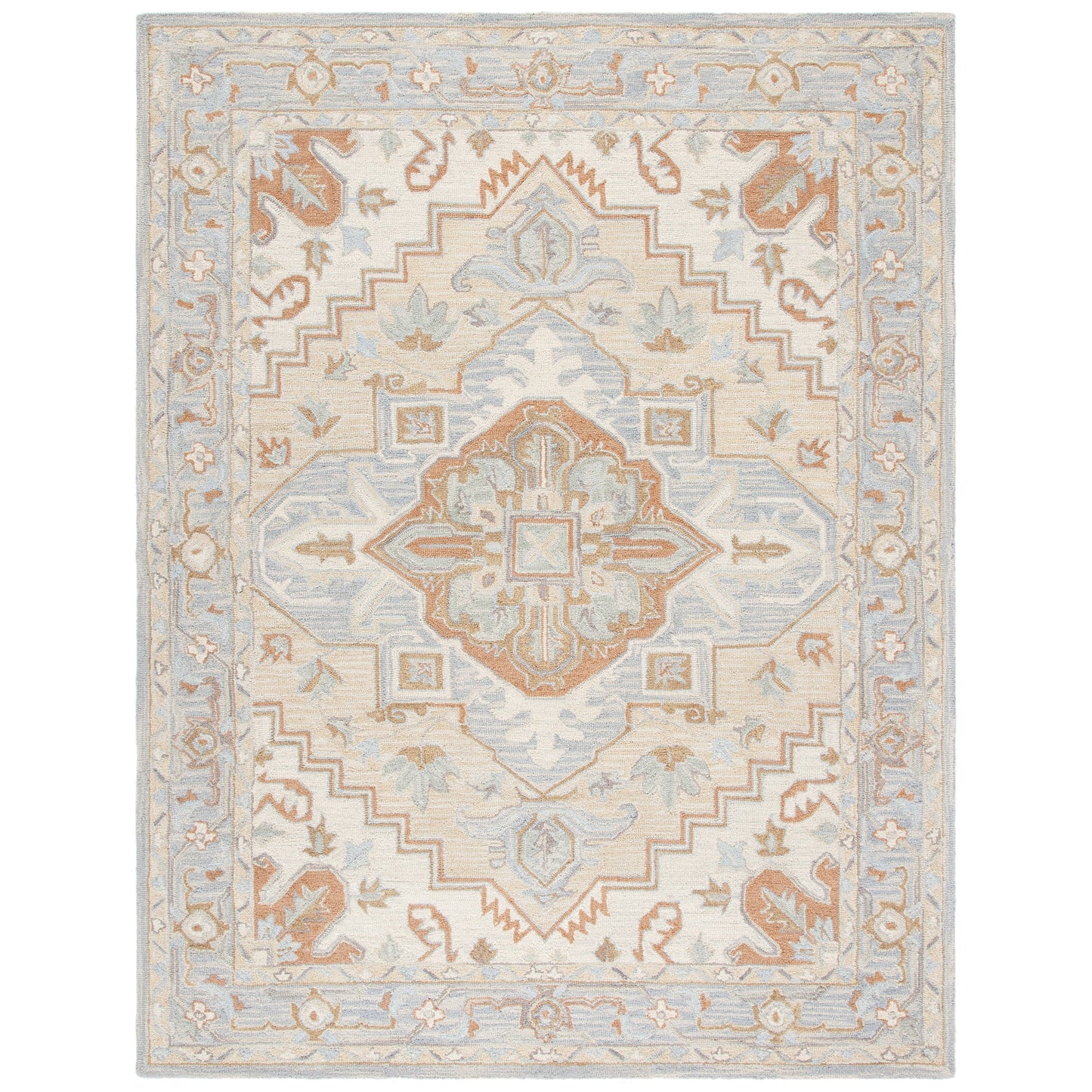 SAFAVIEH Handmade Heritage Blocks Traditional Wool Rug