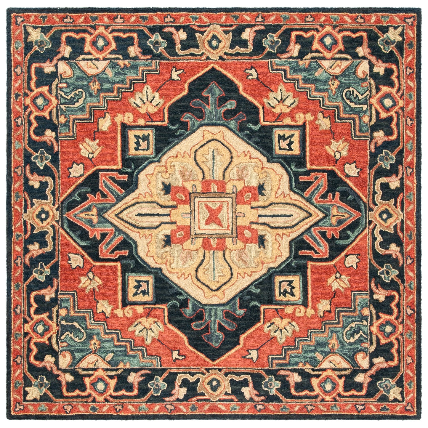SAFAVIEH Handmade Heritage Blocks Traditional Wool Rug
