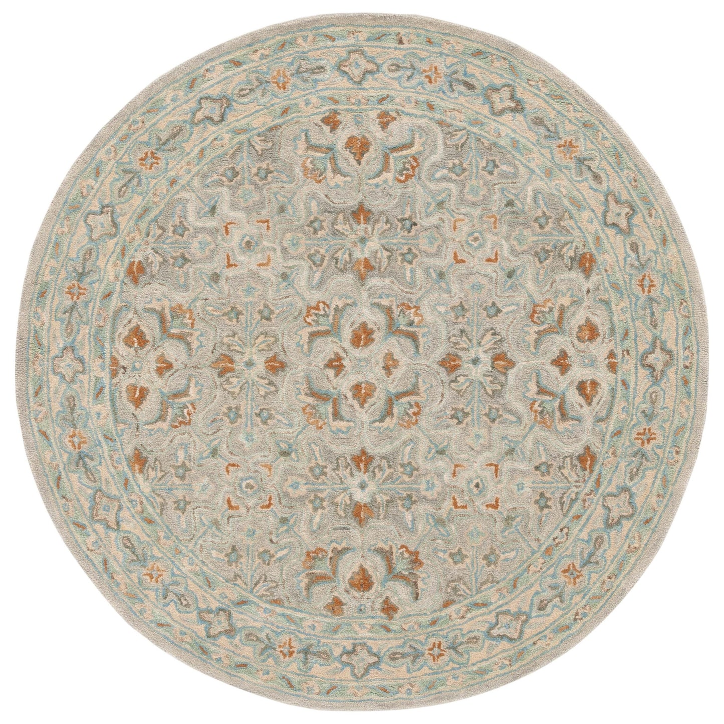 SAFAVIEH Handmade Heritage Damask Traditional Wool Rug
