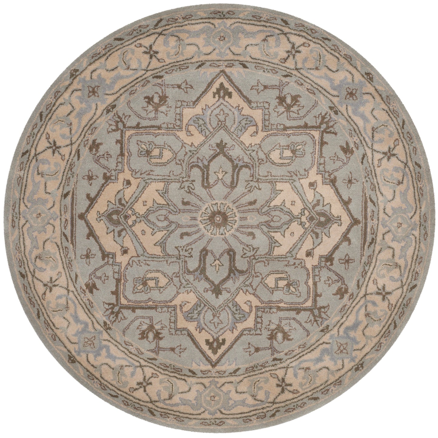 SAFAVIEH Handmade Heritage Floating Dahlia Traditional Oriental Wool Rug