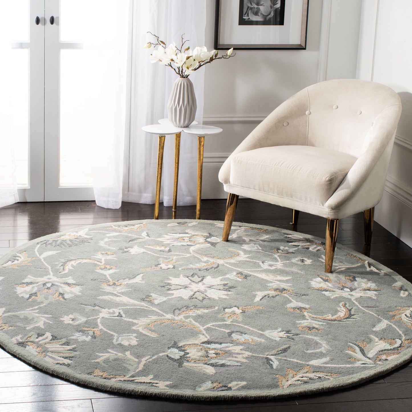 SAFAVIEH Handmade Jardin Aase Country Floral Wool Rug