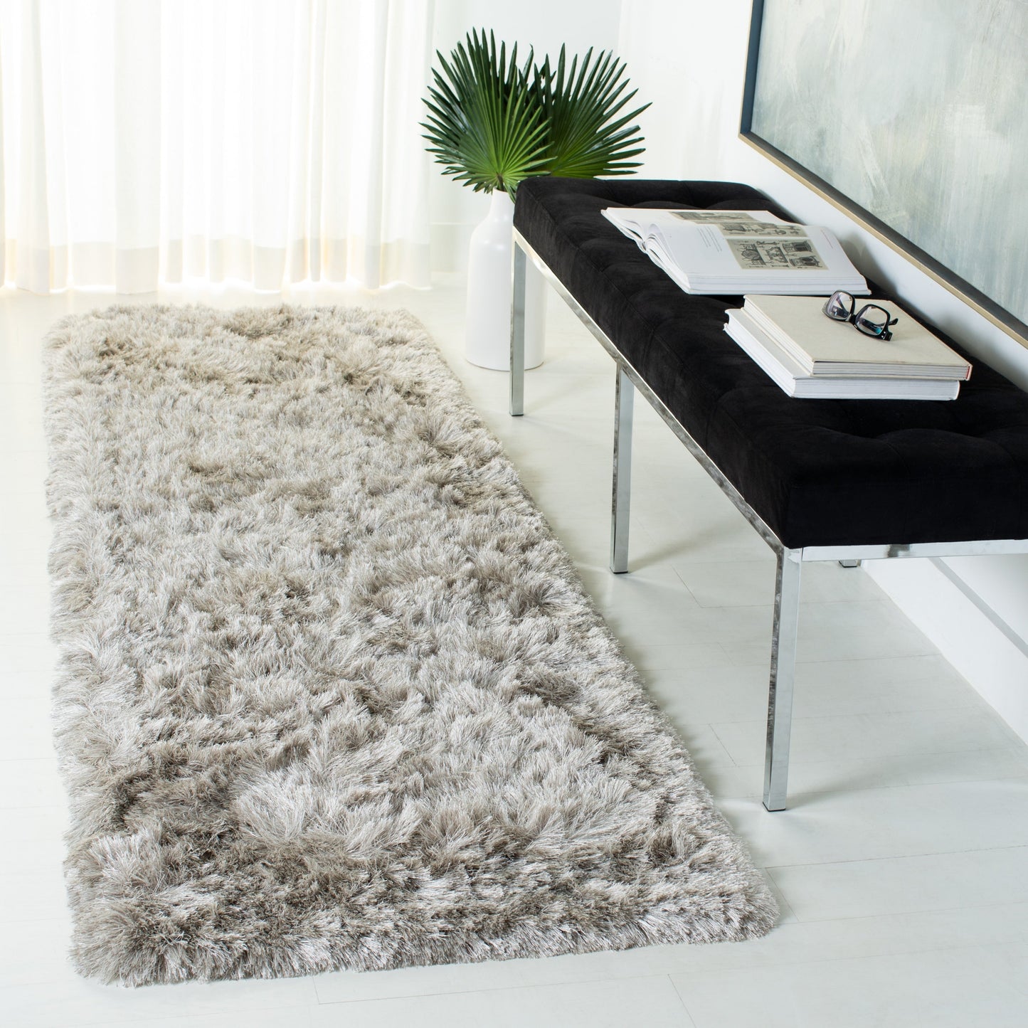 SAFAVIEH Handmade Ocean Shag Marilijn Glam 2.5-inch Thick Rug
