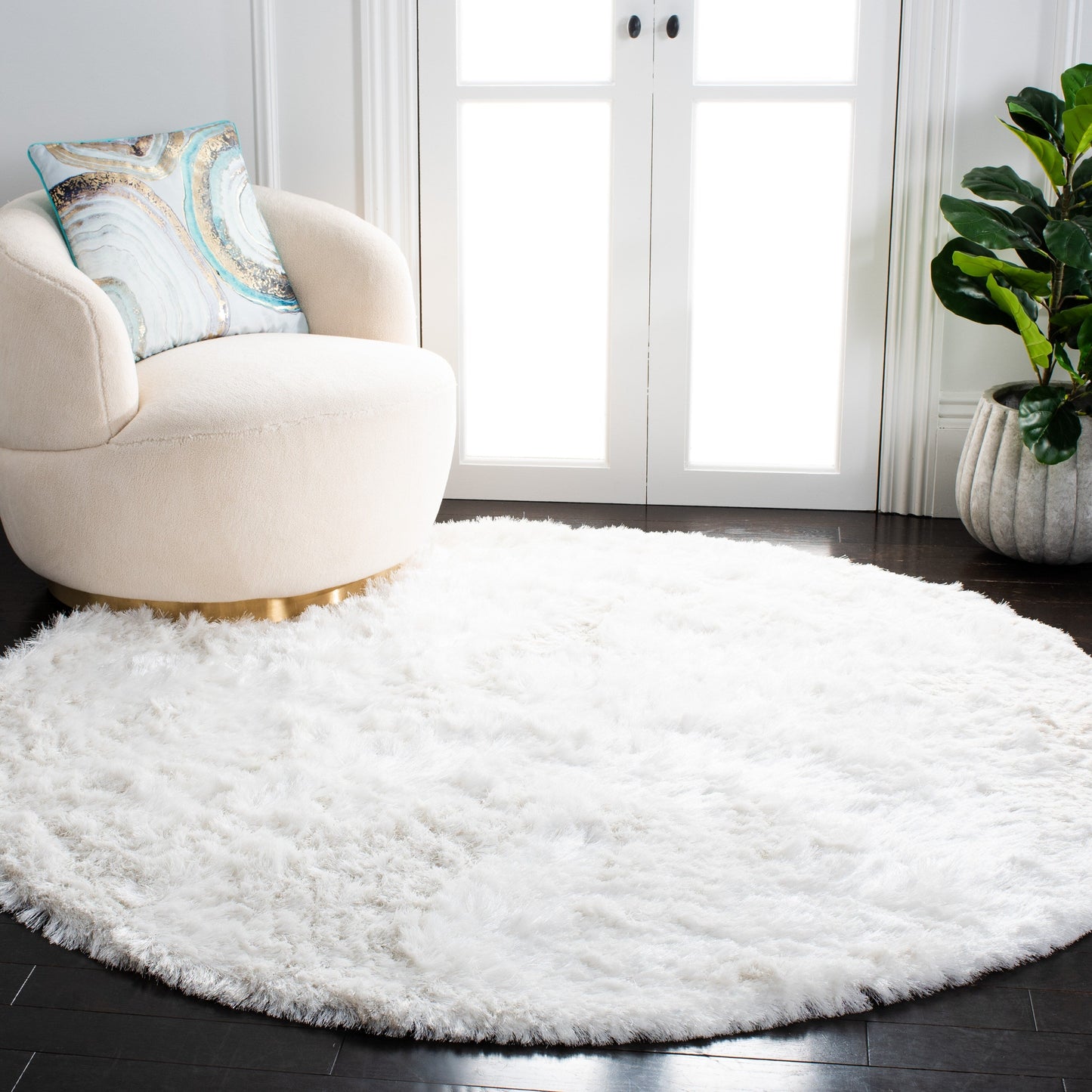 SAFAVIEH Handmade Ocean Shag Marilijn Glam 2.5-inch Thick Rug