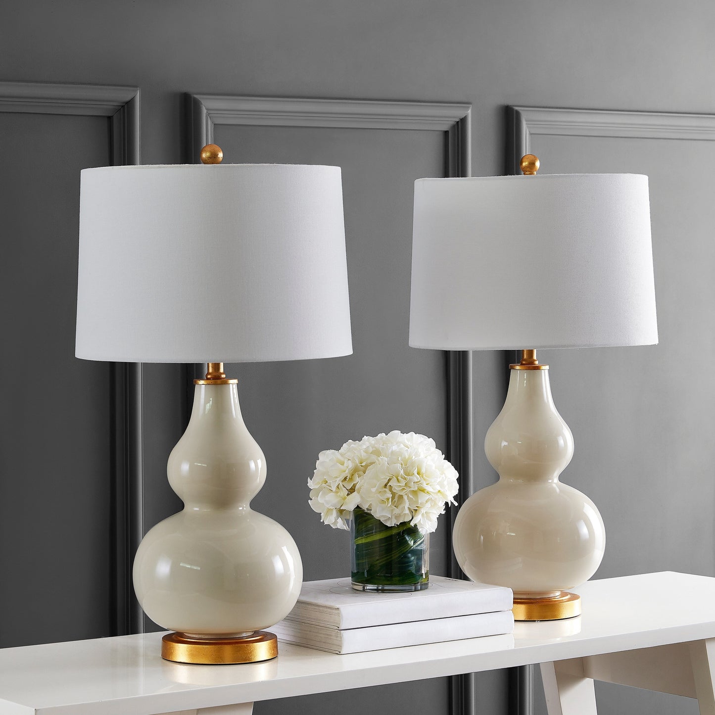 SAFAVIEH Lighting Diede Gourd Table Lamp (Set of 2) - 15x15x28.5 - 15Wx15Dx29H