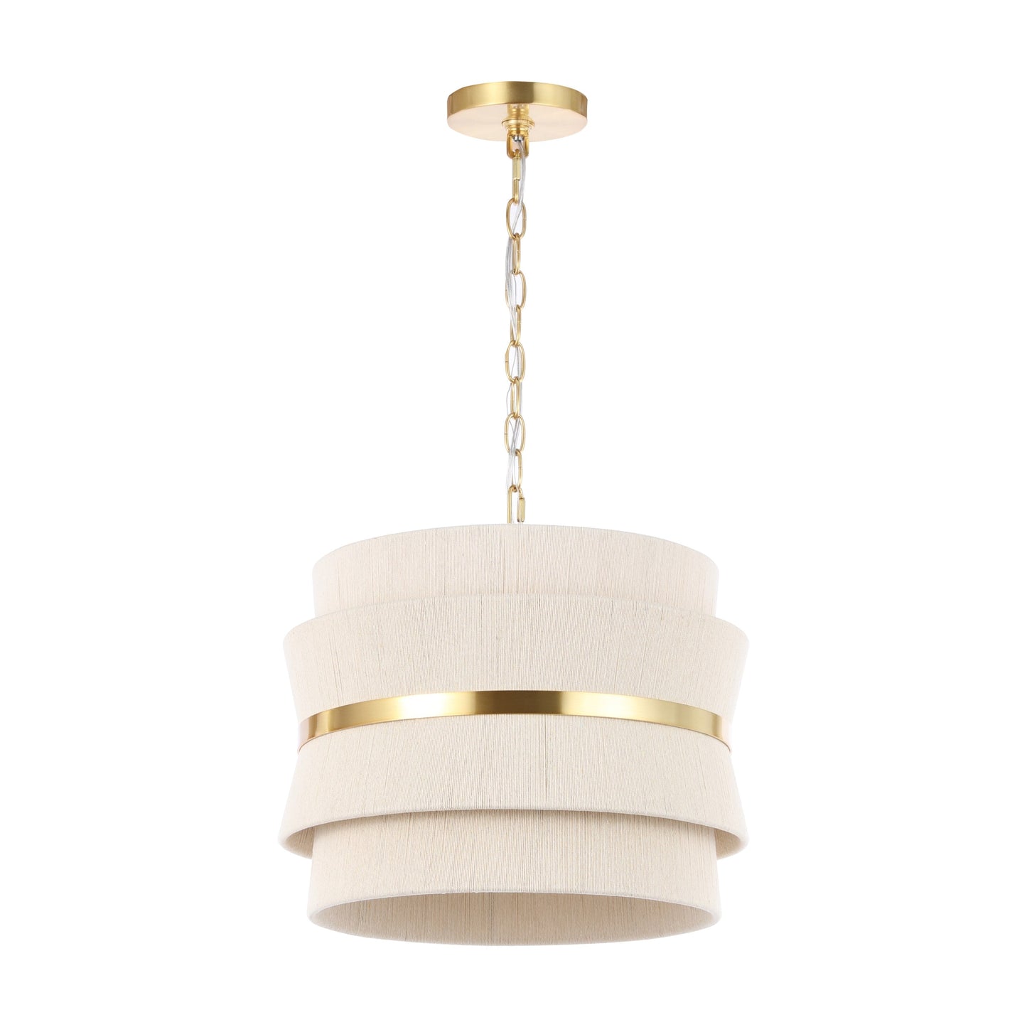 SAFAVIEH Oprea 3-Light Adjustable Hanging Pendant Light Fixture (LED Bulbs Included) - 16 x 16 x 16.5-72.5