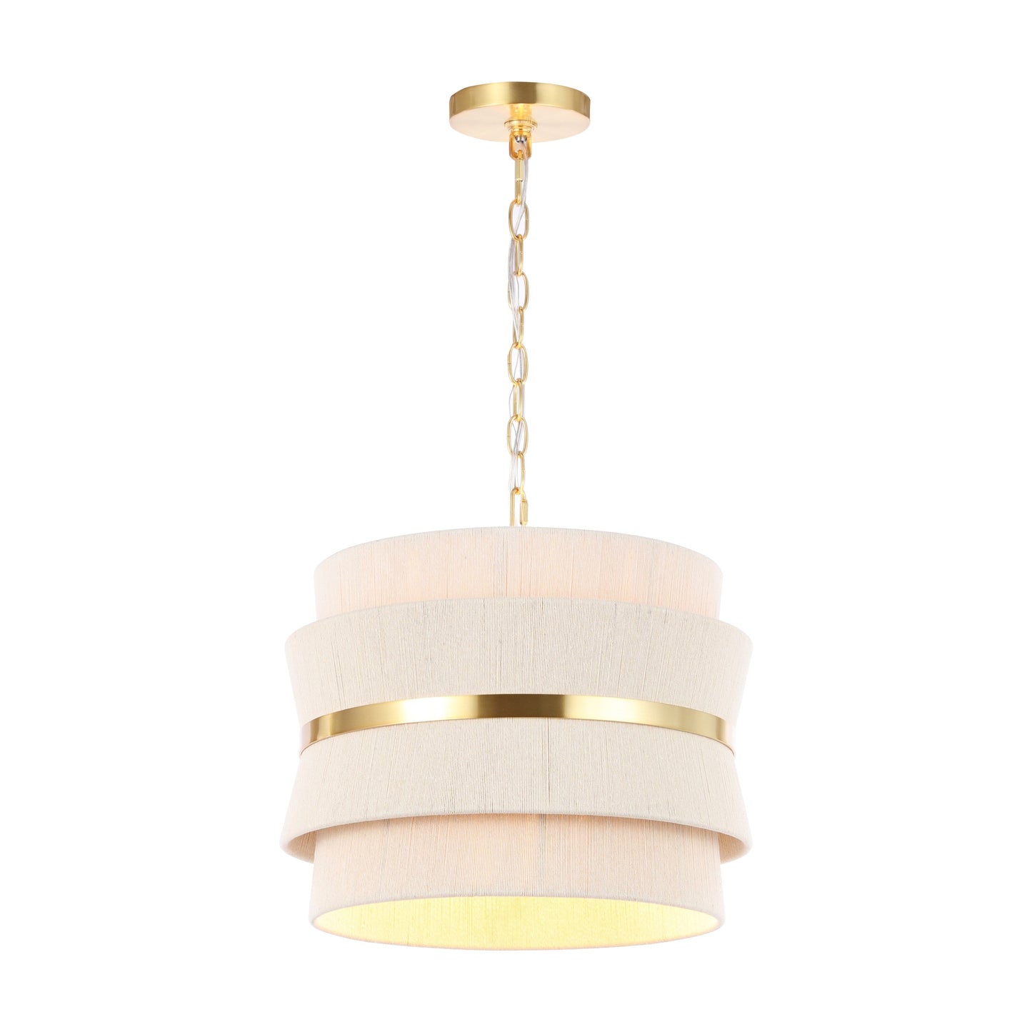 SAFAVIEH Oprea 3-Light Adjustable Hanging Pendant Light Fixture (LED Bulbs Included) - 16 x 16 x 16.5-72.5