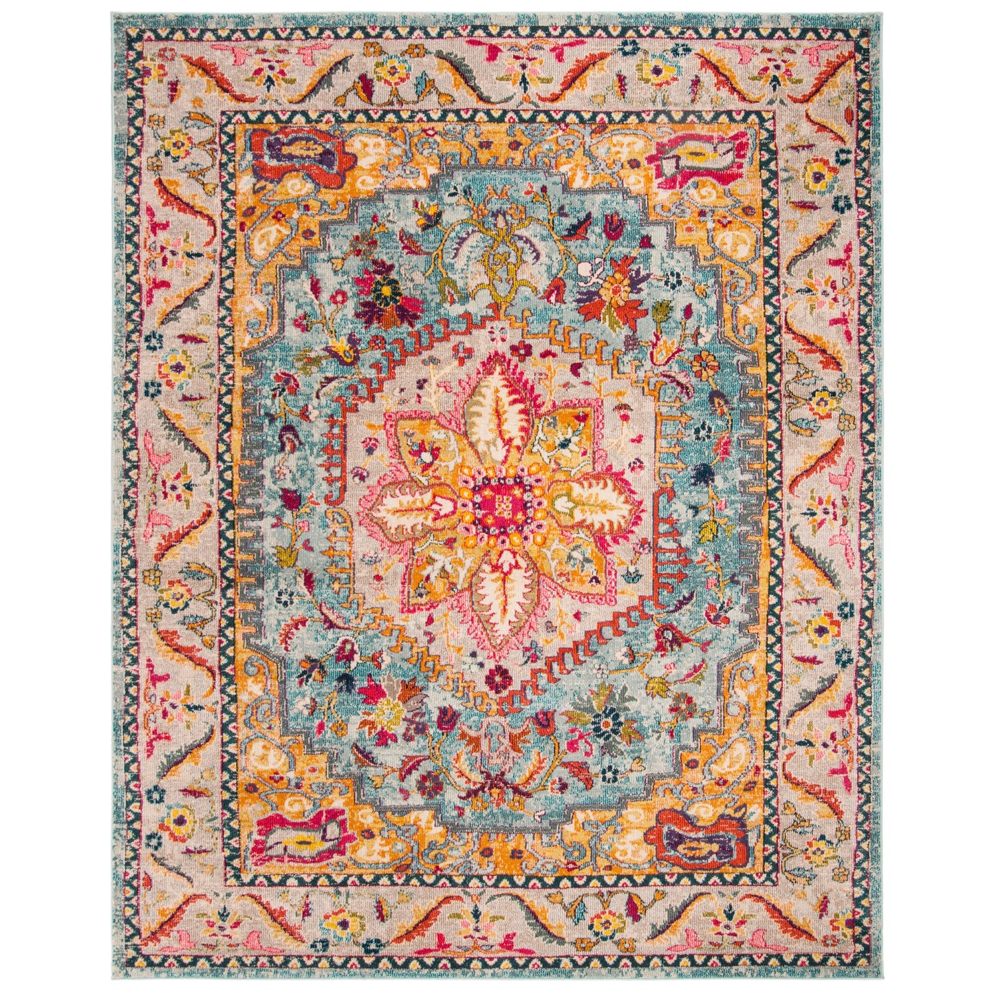 SAFAVIEH Phoenix Sameh Vintage Boho Oriental Rug