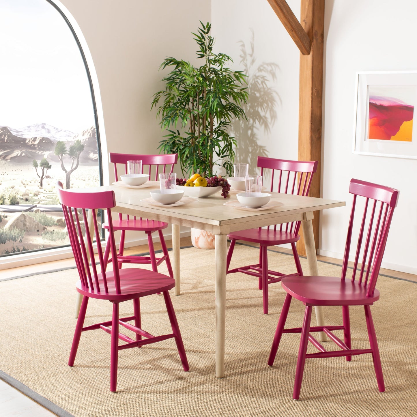 SAFAVIEH Suhair Spindle Farmhouse Dining Chair (Set of 2) - 20.5 x 21 x 36 - 21W x 21D x 36H