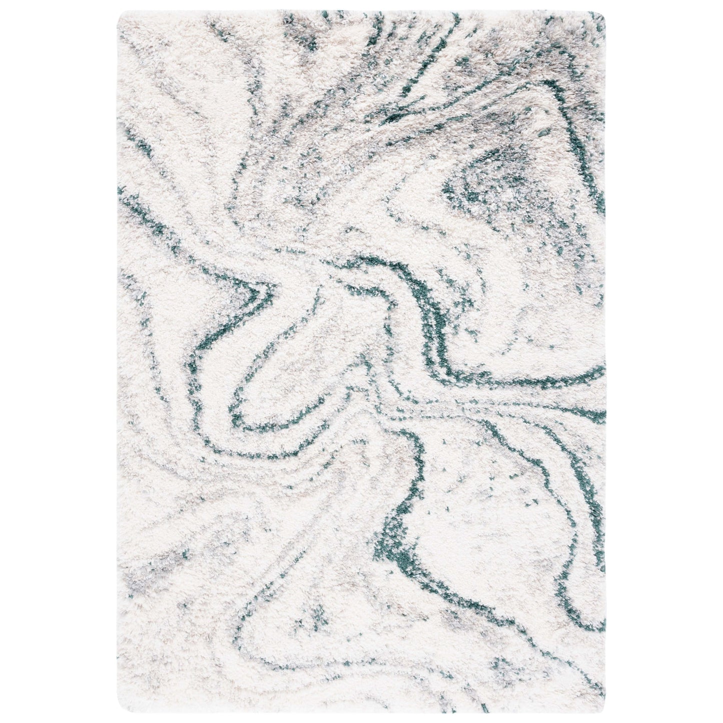 SAFAVIEH, Fontana Shag Zviya Modern Abstract 2-inch Thick Rug
