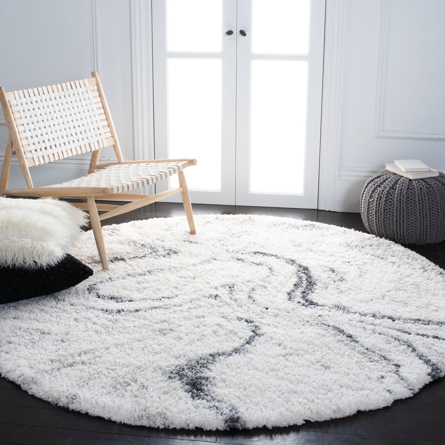 SAFAVIEH, Fontana Shag Zviya Modern Abstract 2-inch Thick Rug