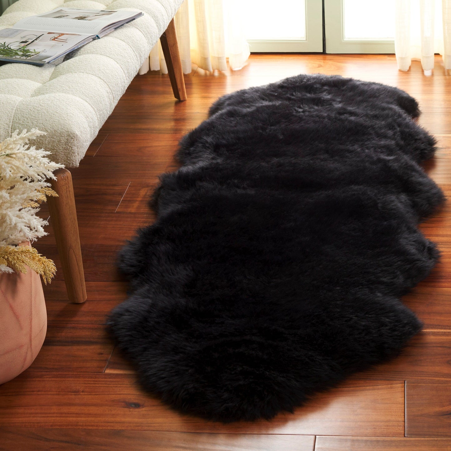 SAFAVIEH, Handmade Natural Kirstie Leanca 3.4-inch Thick Rug