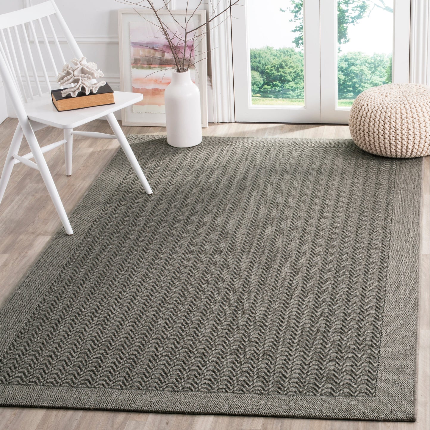 SAFAVIEH, Palm Beach Pearly Modern Sisal Rug