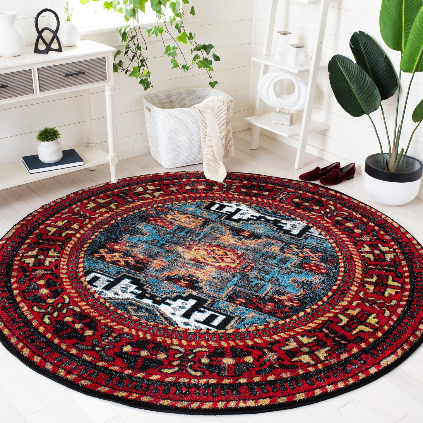 SAFAVIEH, Vintage Hamadan Lilla Oriental Distressed Rug