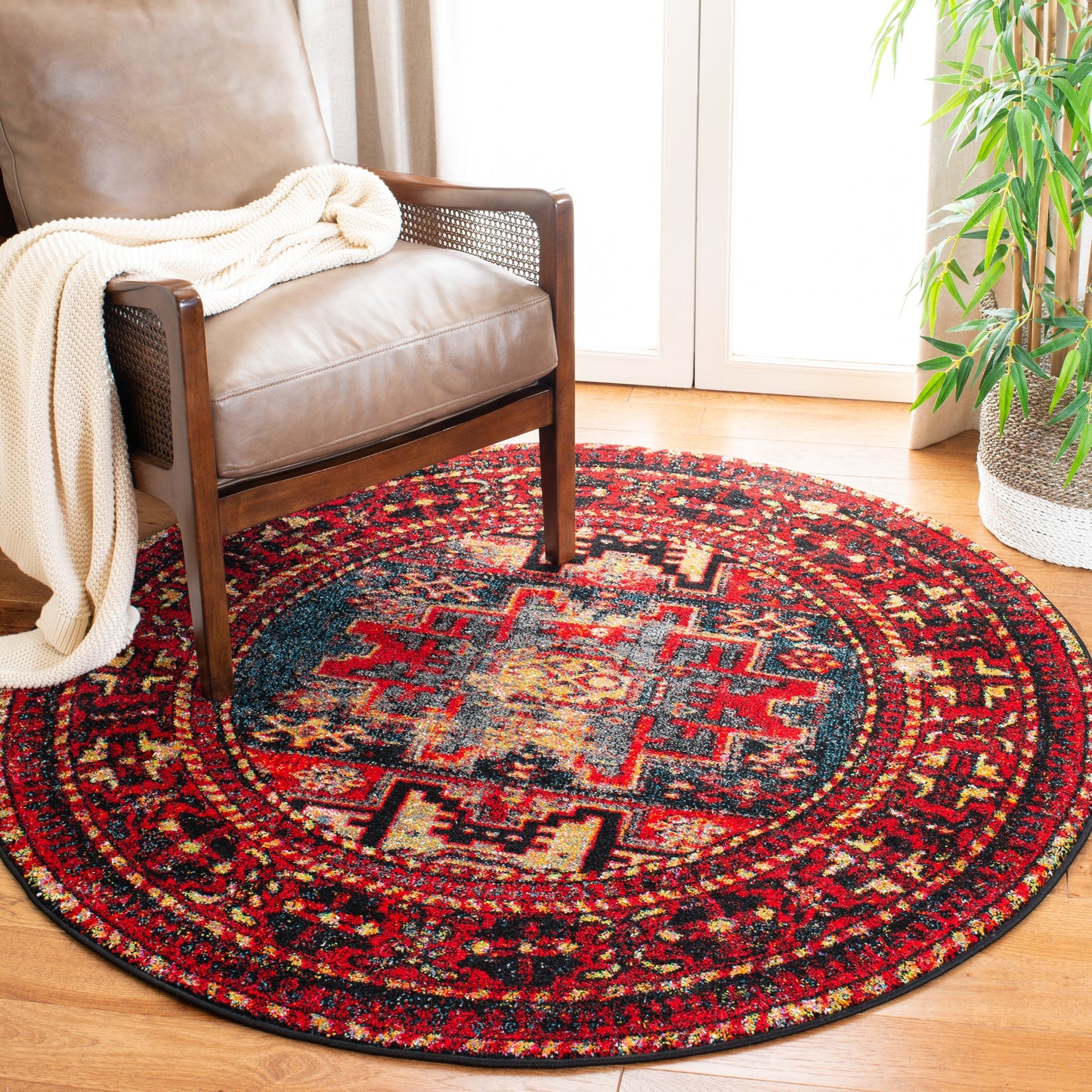 SAFAVIEH, Vintage Hamadan Lilla Oriental Distressed Rug