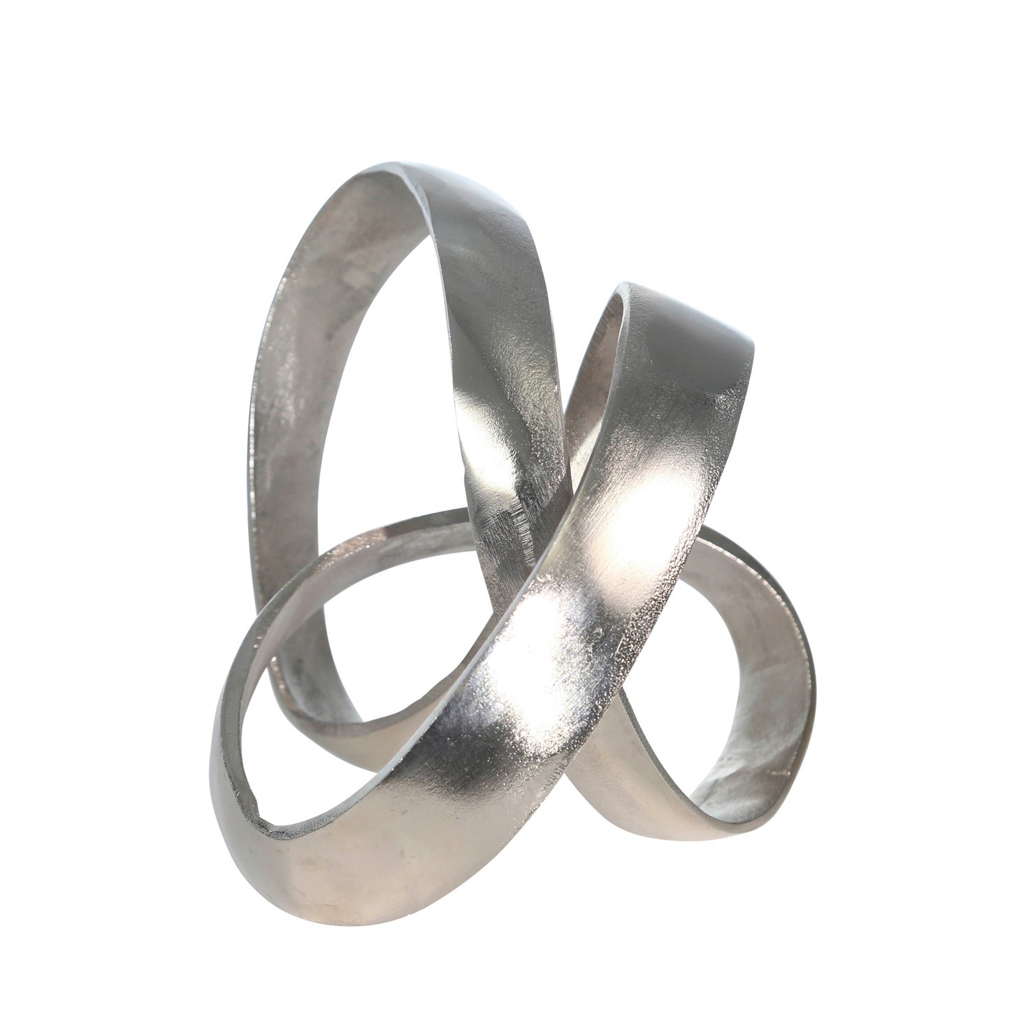 Sagebrook Home Modern Aluminum Abstract Interwoven Decorative Sculpture - 8 x 8 x 7