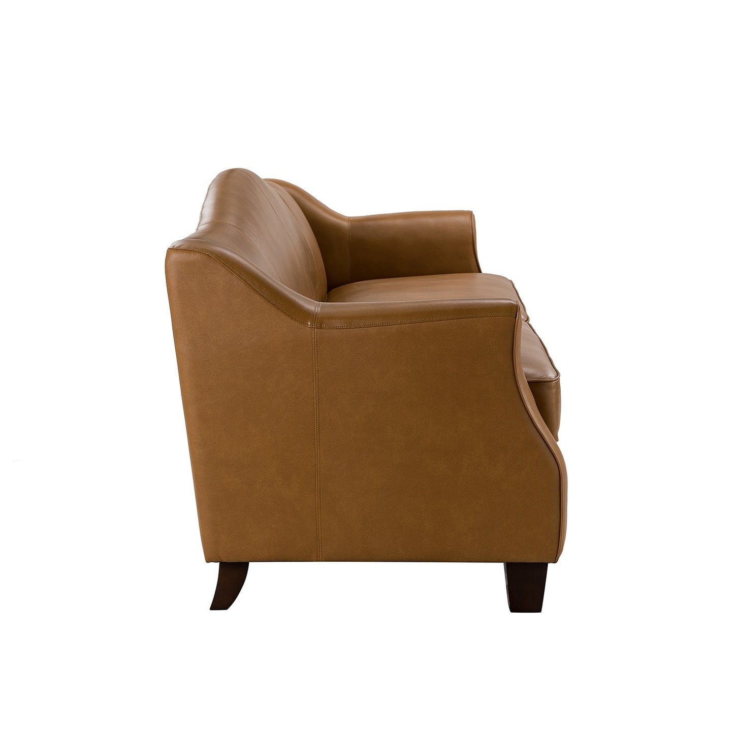 Canapé classique Sandra 81,5 en cuir véritable avec pieds en bois massif par HULALA HOME