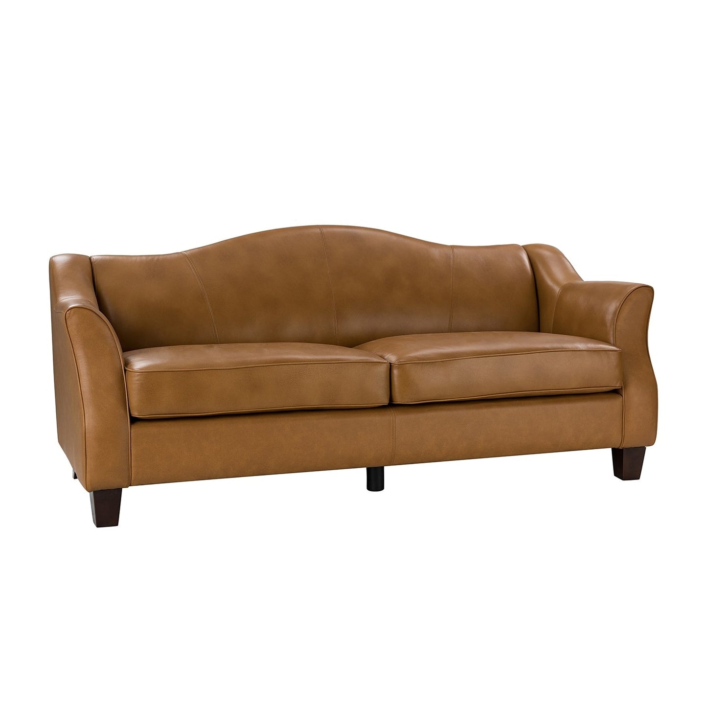 Canapé classique Sandra 81,5 en cuir véritable avec pieds en bois massif par HULALA HOME