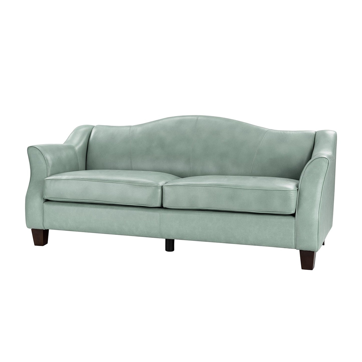 Canapé classique Sandra 81,5 en cuir véritable avec pieds en bois massif par HULALA HOME
