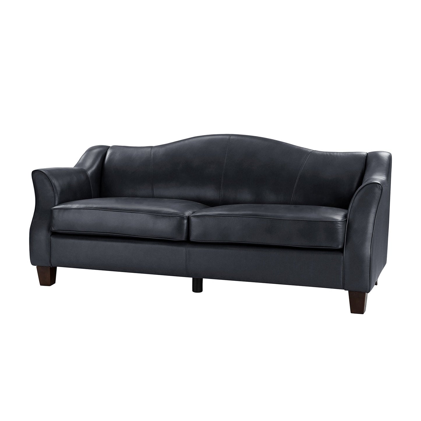 Canapé classique Sandra 81,5 en cuir véritable avec pieds en bois massif par HULALA HOME
