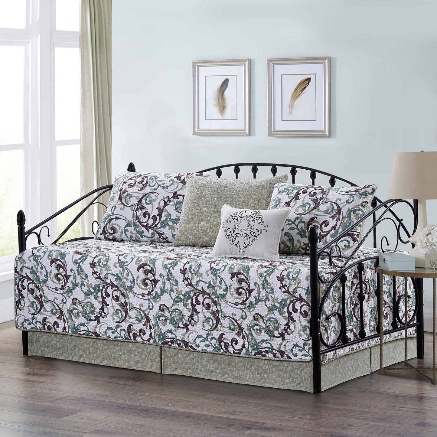 Serenta 6 Piece Cotton Blend Daybed Bedspread Coverlet Set - 75 x 39
