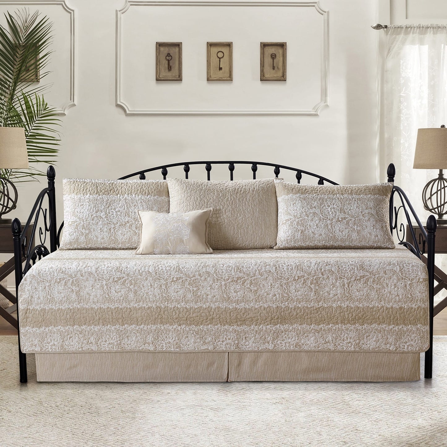 Serenta 6 Piece Cotton Blend Daybed Bedspread Coverlet Set - 75 x 39