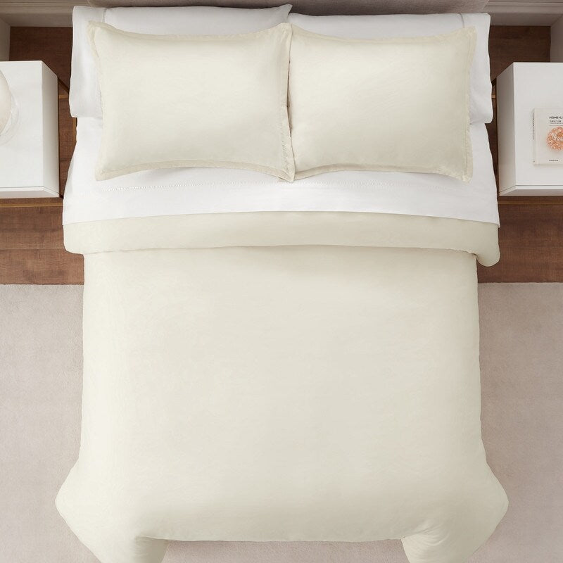 Serta Simply Clean Antimicrobial 3 Piece Duvet Set