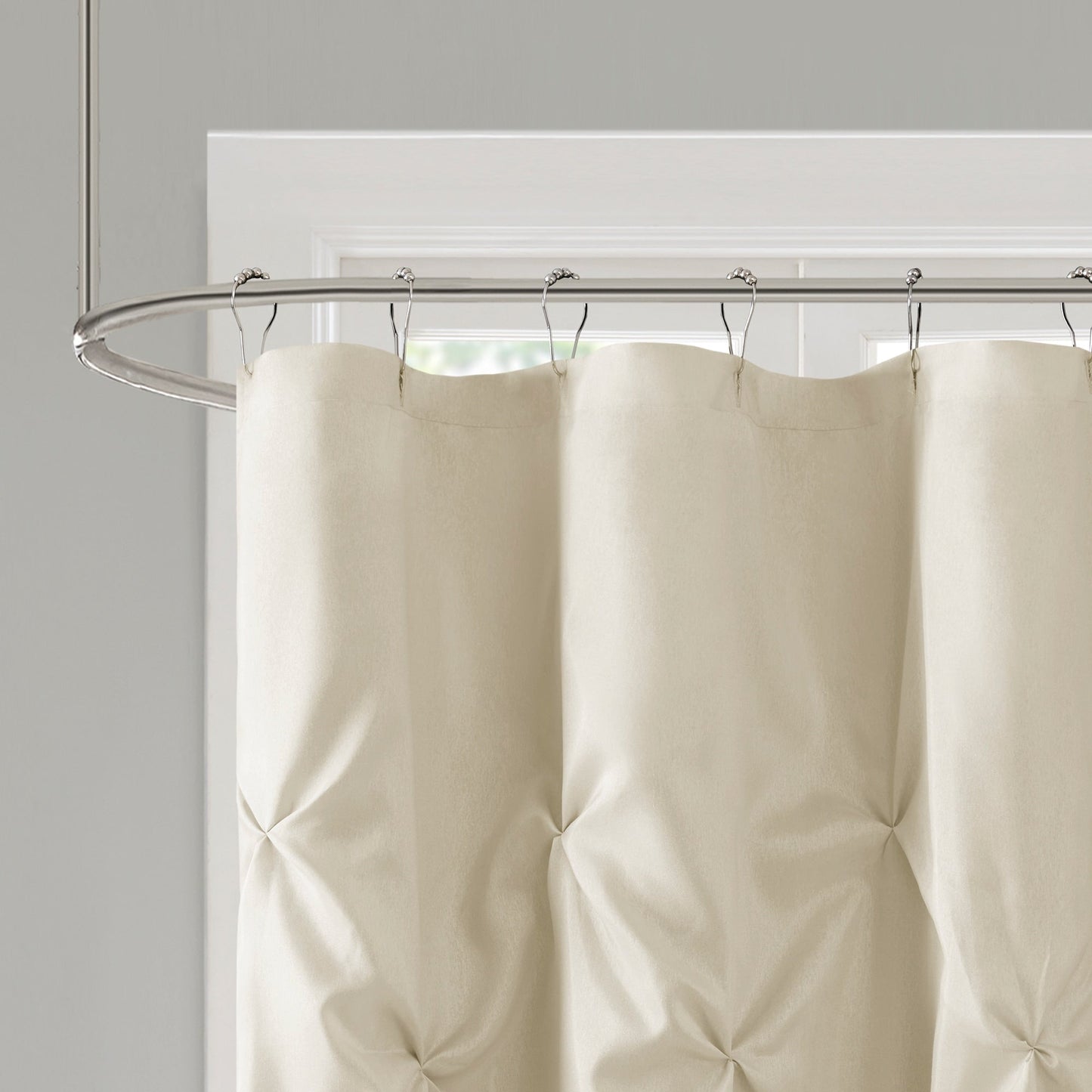 Madison Park Laurel Tufted Semi-Sheer Shower Curtain
