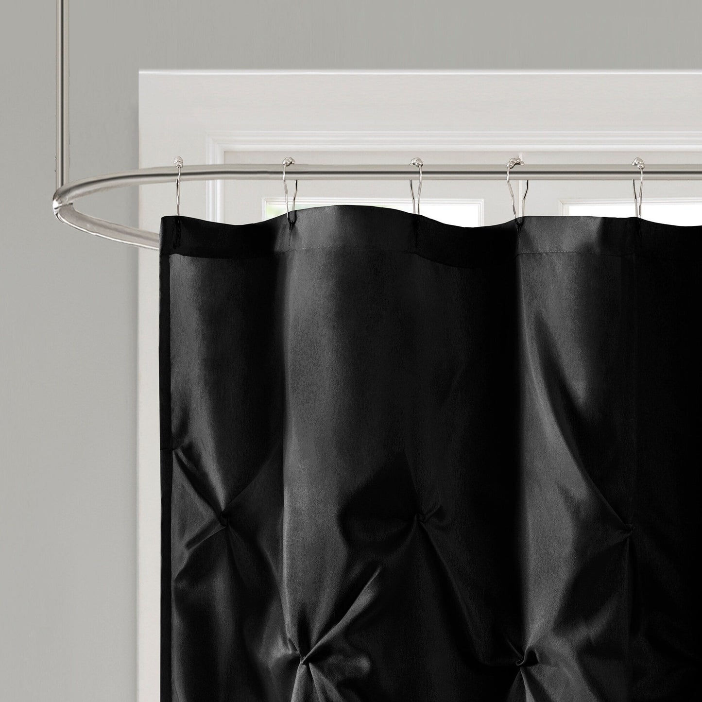 Madison Park Laurel Tufted Semi-Sheer Shower Curtain