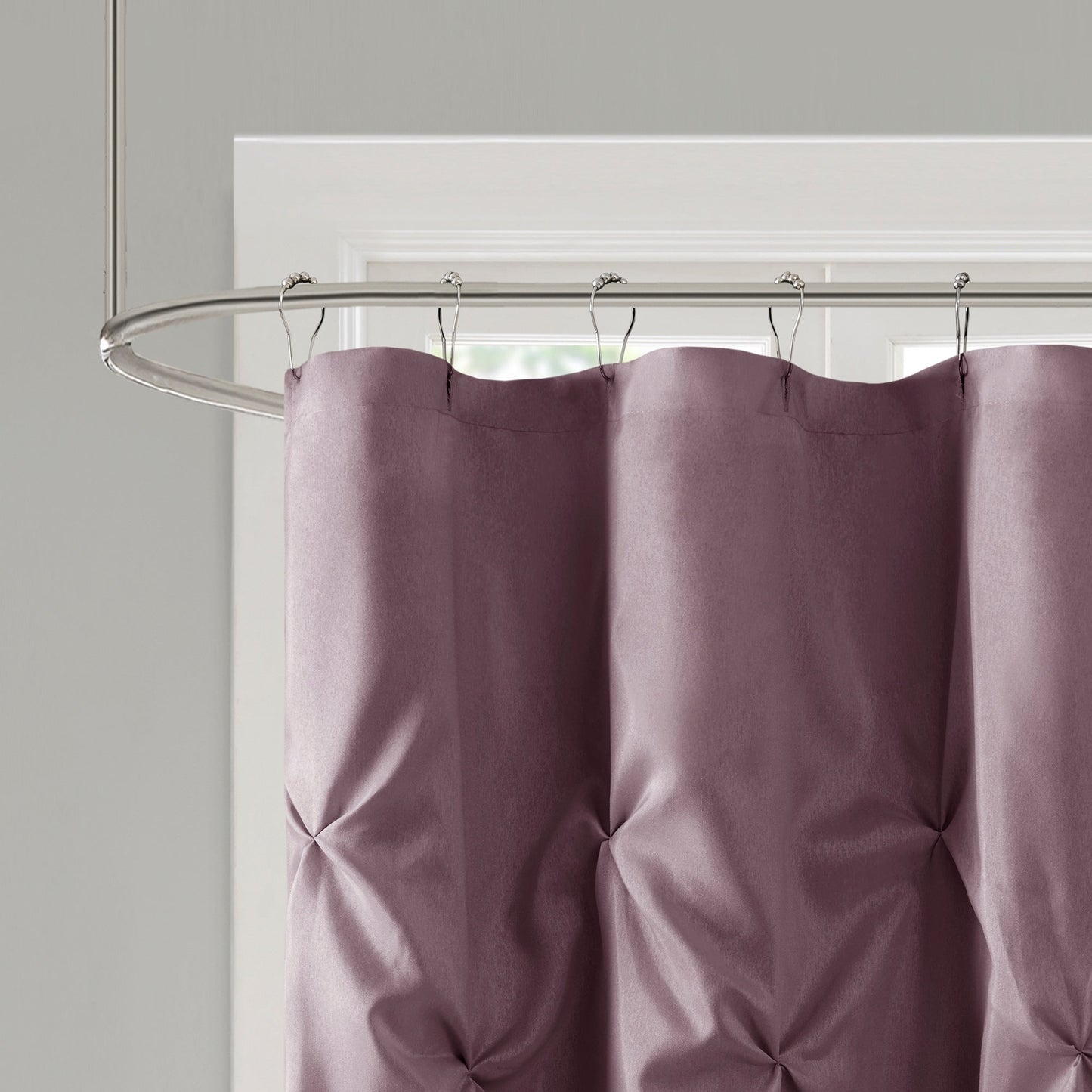 Madison Park Laurel Tufted Semi-Sheer Shower Curtain