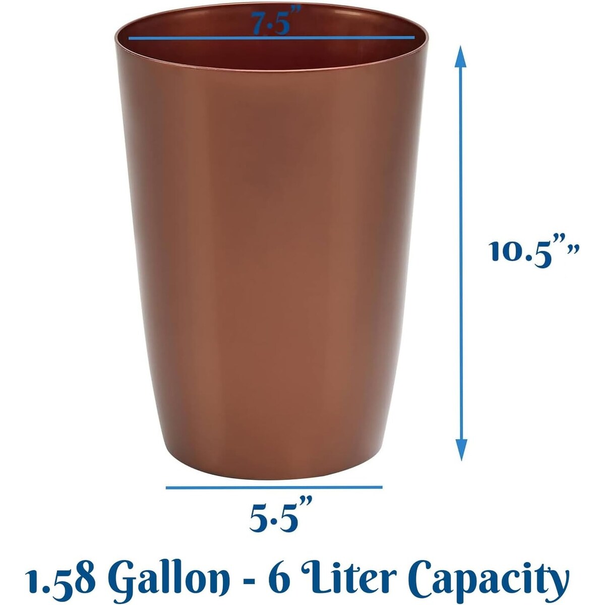 Small Trash Can – Open Top Garbage Cans for Kitchen, Office, Dorm, Bathroom, etc. –Waste Can for Compact/Tight Spaces