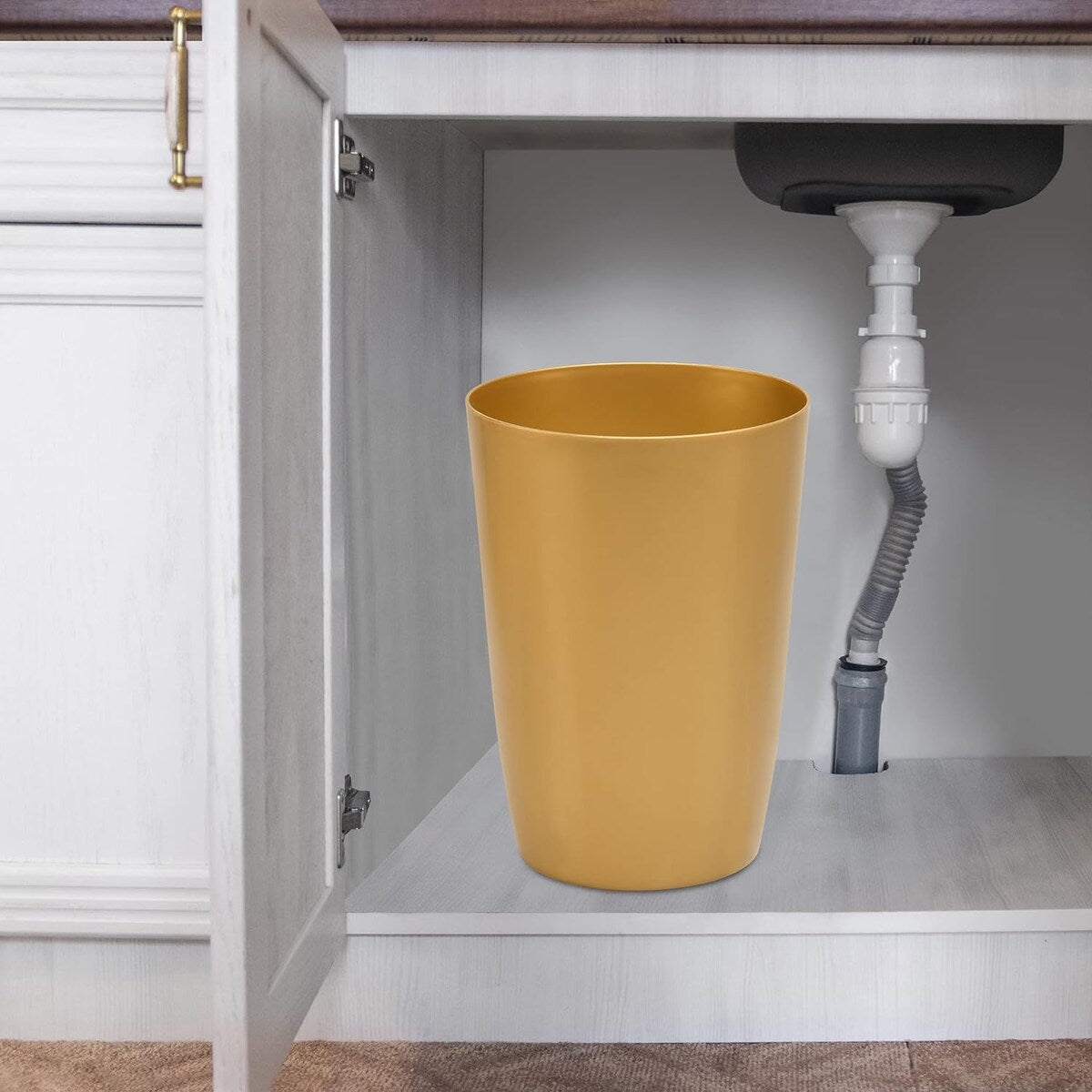 Small Trash Can – Open Top Garbage Cans for Kitchen, Office, Dorm, Bathroom, etc. –Waste Can for Compact/Tight Spaces