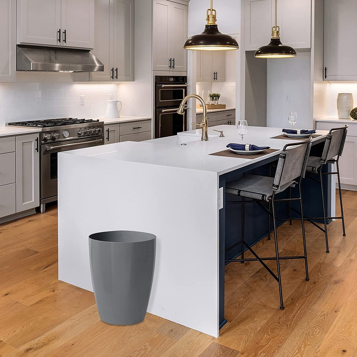 Small Trash Can – Open Top Garbage Cans for Kitchen, Office, Dorm, Bathroom, etc. –Waste Can for Compact/Tight Spaces
