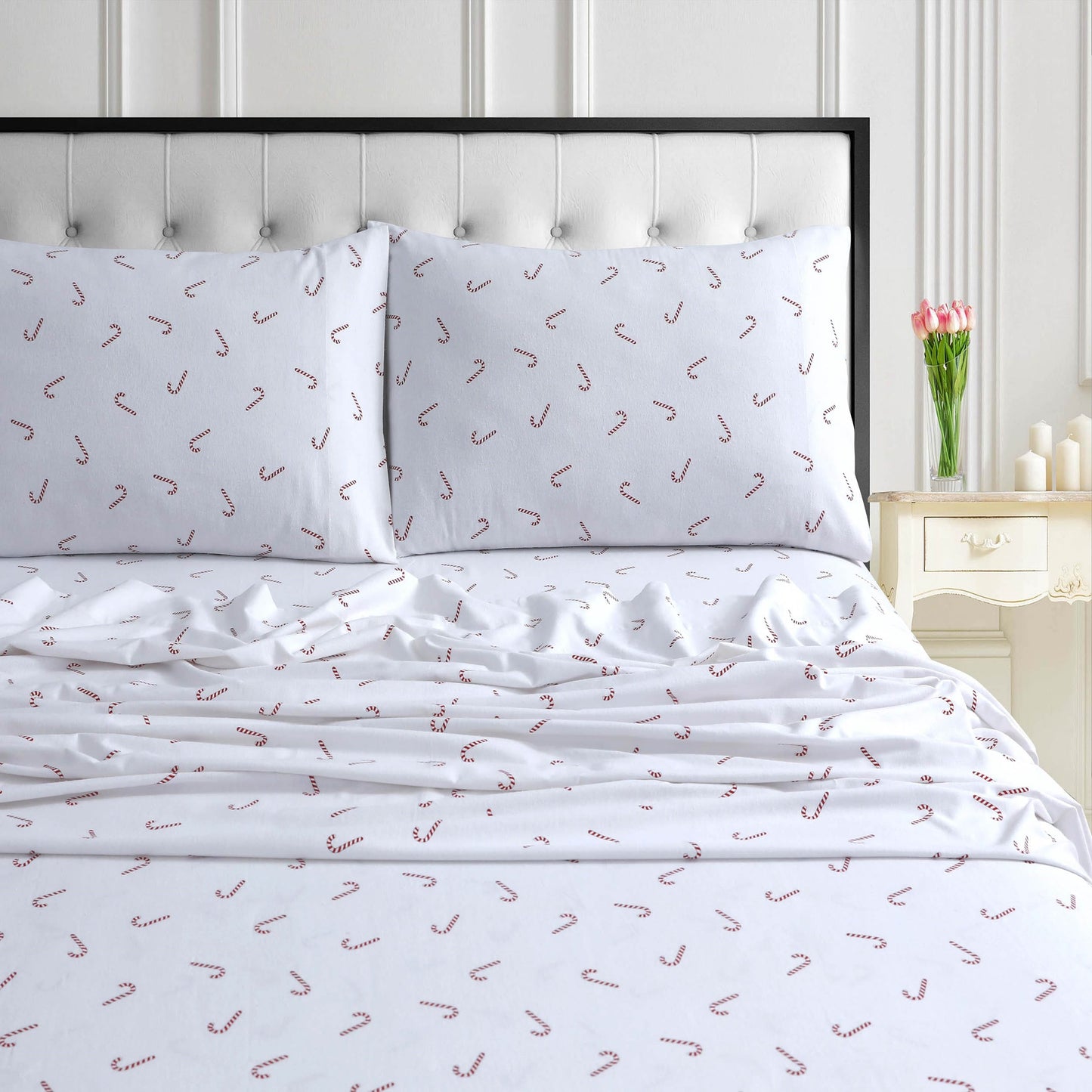 Soft 170-GSM Cotton Flannel Printed Extra Deep Pocket Sheet Set