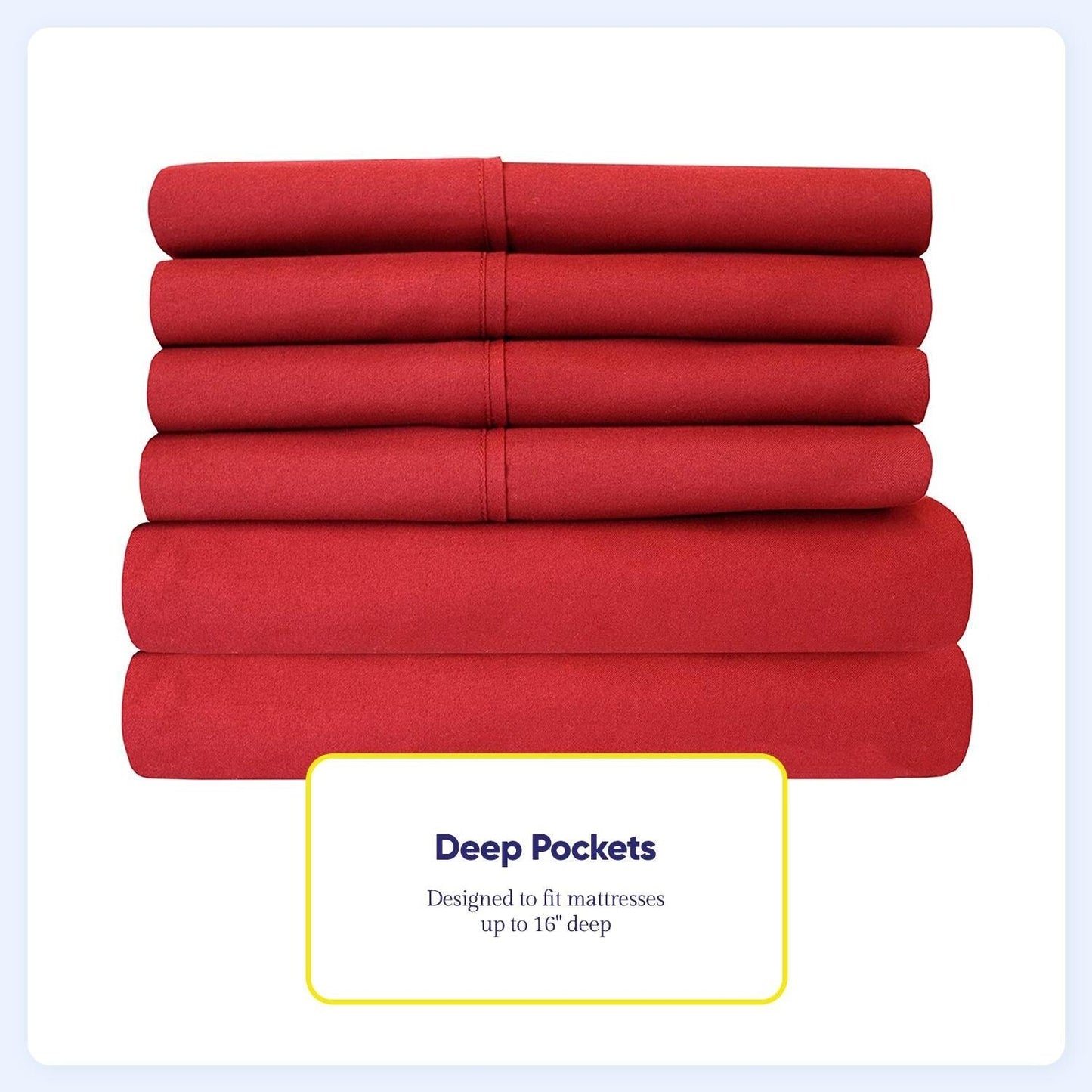 Soft Brushed Microfiber 7-piece Split King Sheet Set - 4 Pillowcases