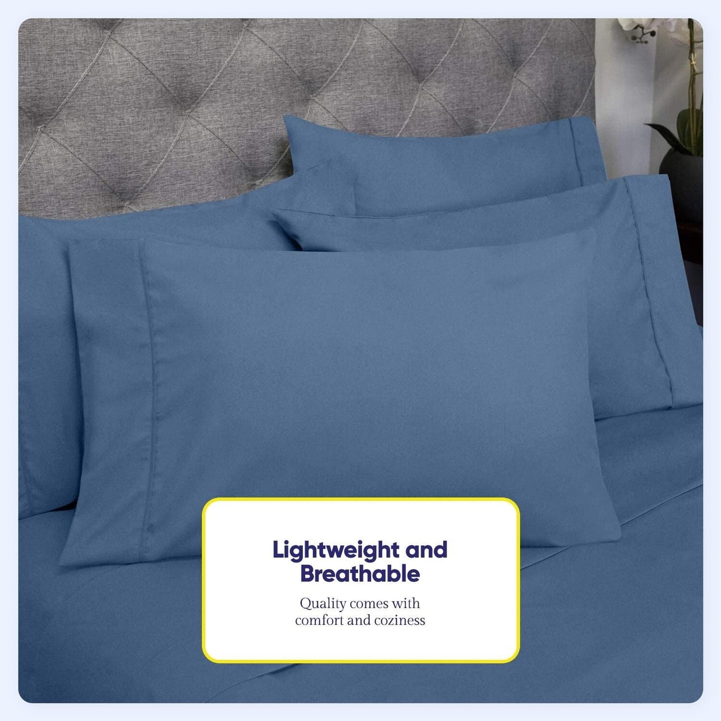 Soft Brushed Microfiber 7-piece Split King Sheet Set - 4 Pillowcases