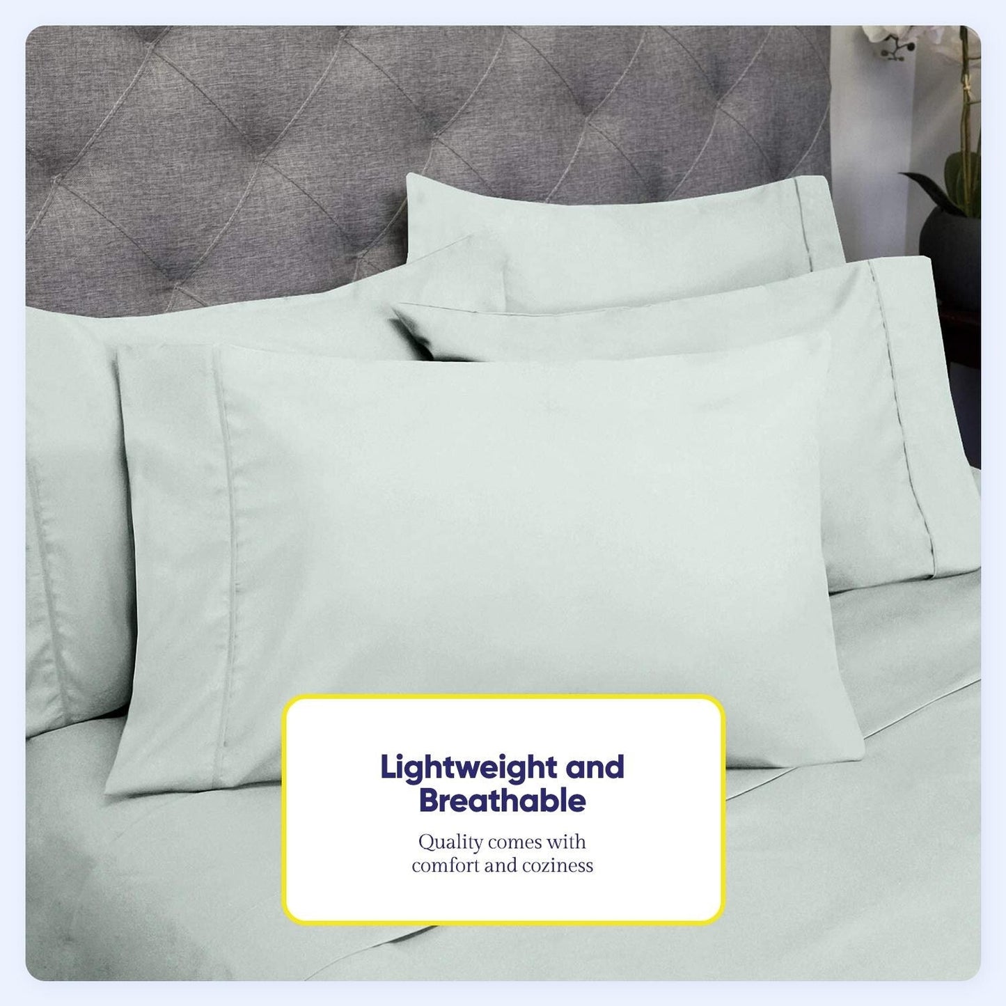 Soft Brushed Microfiber 7-piece Split King Sheet Set - 4 Pillowcases