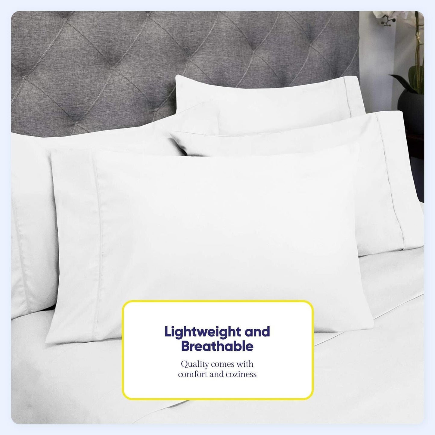 Soft Brushed Microfiber 7-piece Split King Sheet Set - 4 Pillowcases
