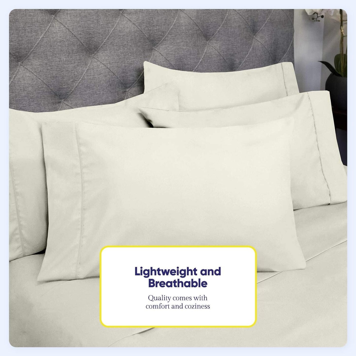 Soft Brushed Microfiber 7-piece Split King Sheet Set - 4 Pillowcases