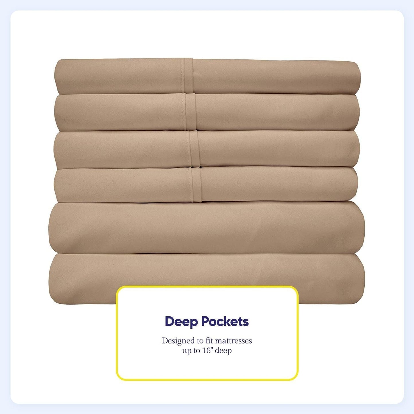 Soft Brushed Microfiber 7-piece Split King Sheet Set - 4 Pillowcases