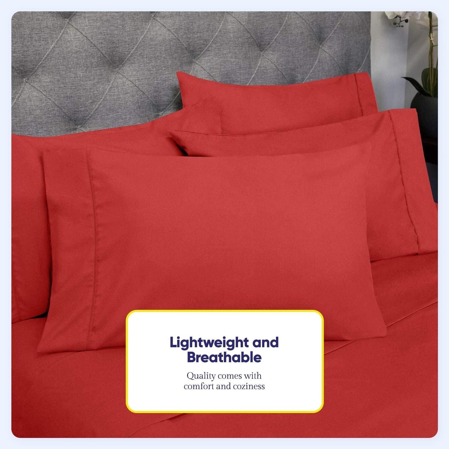 Soft Brushed Microfiber 7-piece Split King Sheet Set - 4 Pillowcases