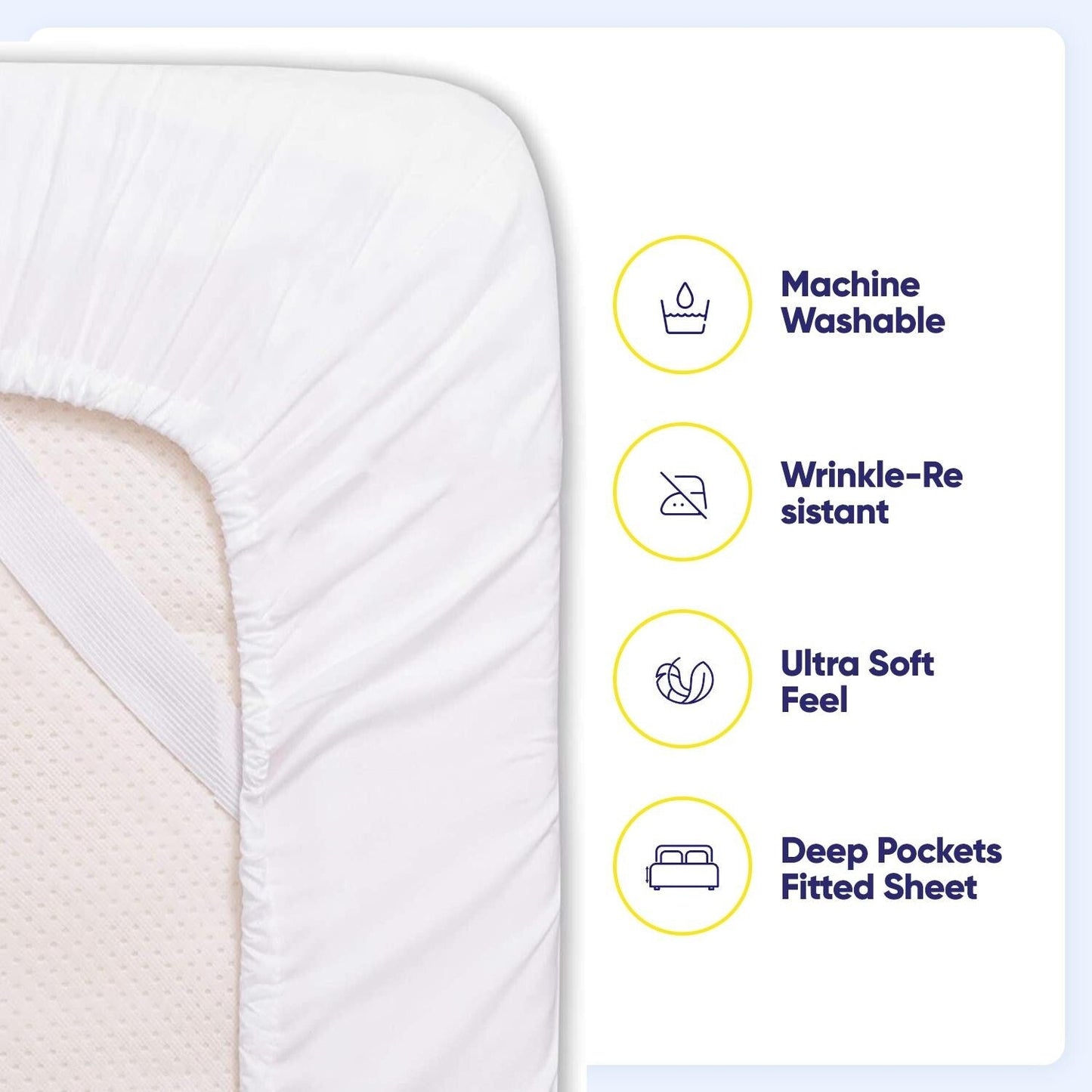 Soft Brushed Microfiber 7-piece Split King Sheet Set - 4 Pillowcases