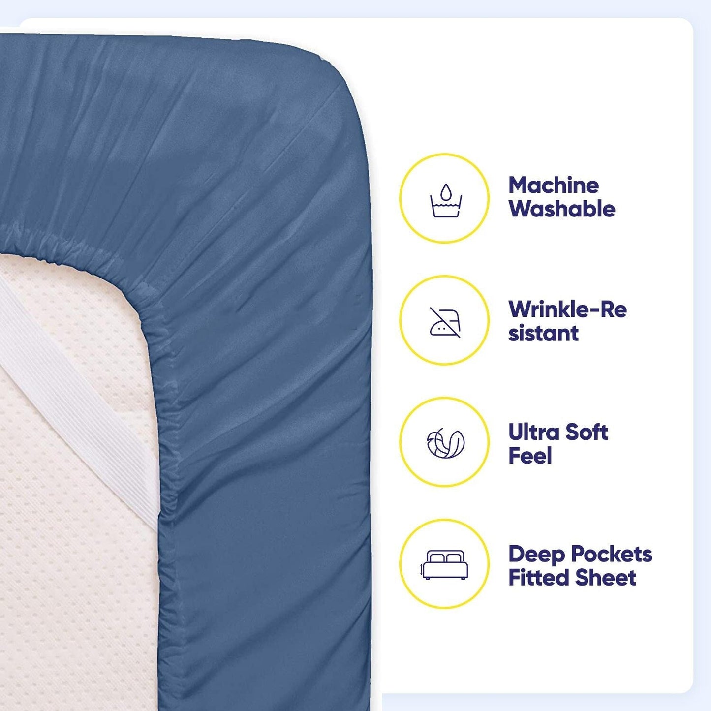 Soft Brushed Microfiber 7-piece Split King Sheet Set - 4 Pillowcases