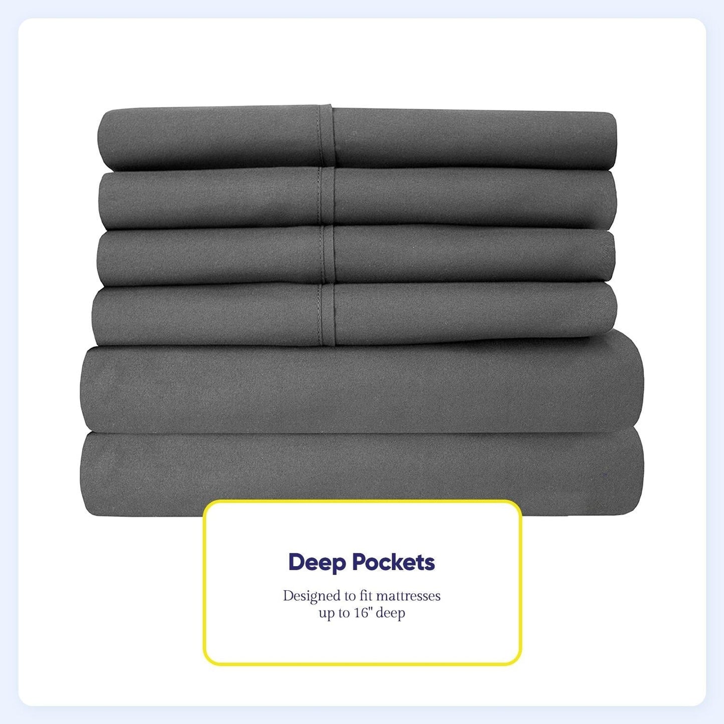 Soft Brushed Microfiber 7-piece Split King Sheet Set - 4 Pillowcases
