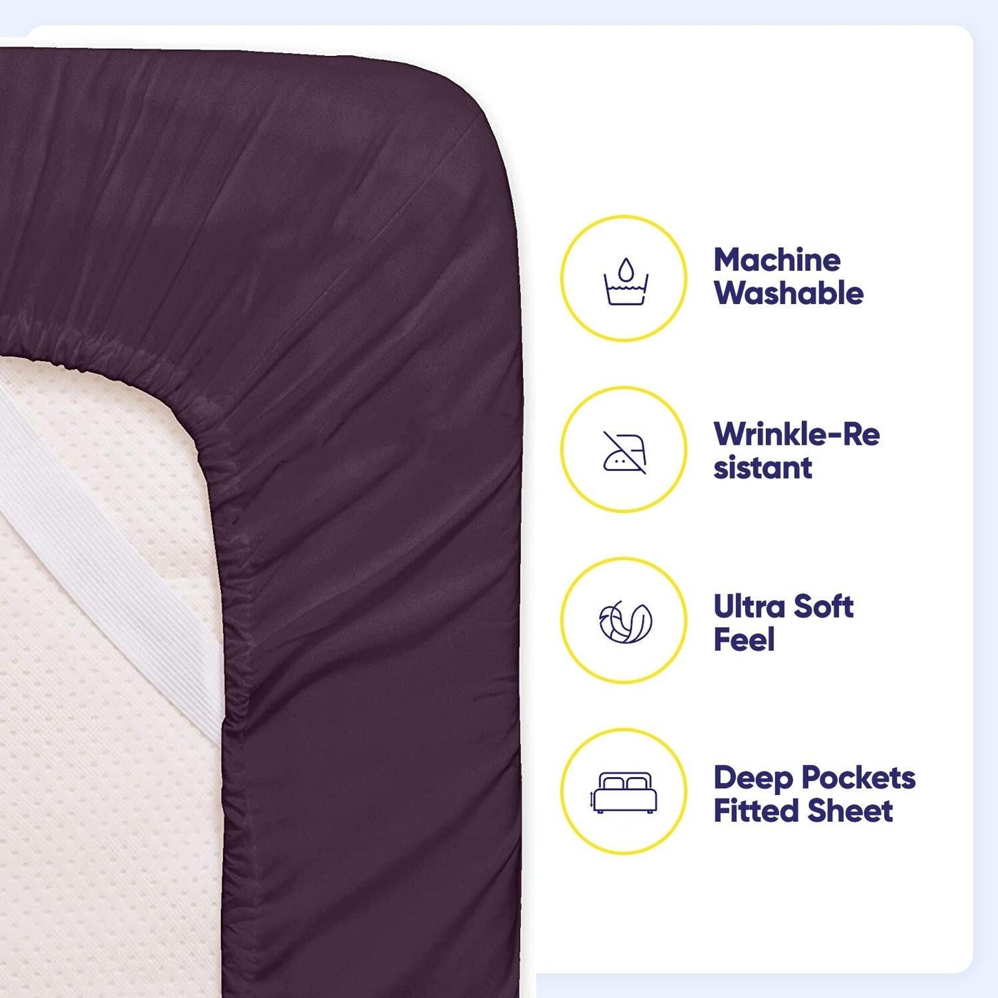 Soft Brushed Microfiber 7-piece Split King Sheet Set - 4 Pillowcases