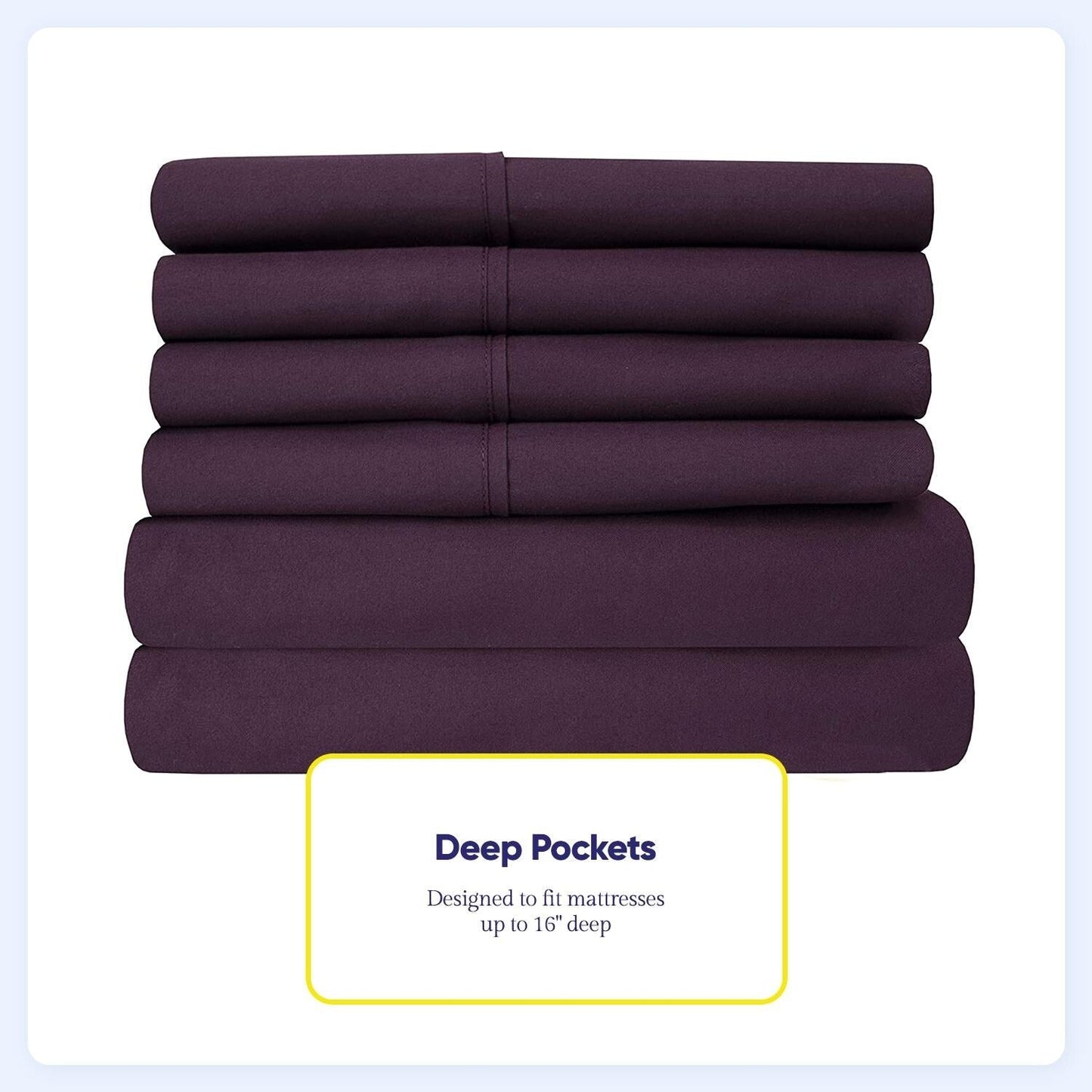 Soft Brushed Microfiber 7-piece Split King Sheet Set - 4 Pillowcases