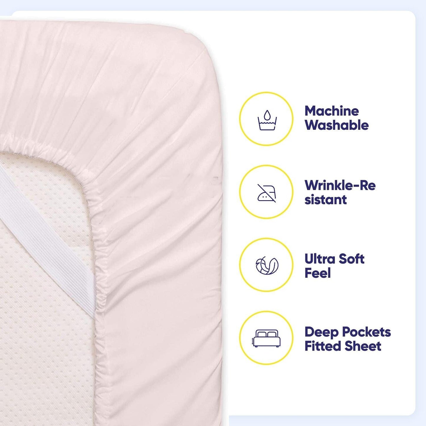 Soft Brushed Microfiber 7-piece Split King Sheet Set - 4 Pillowcases