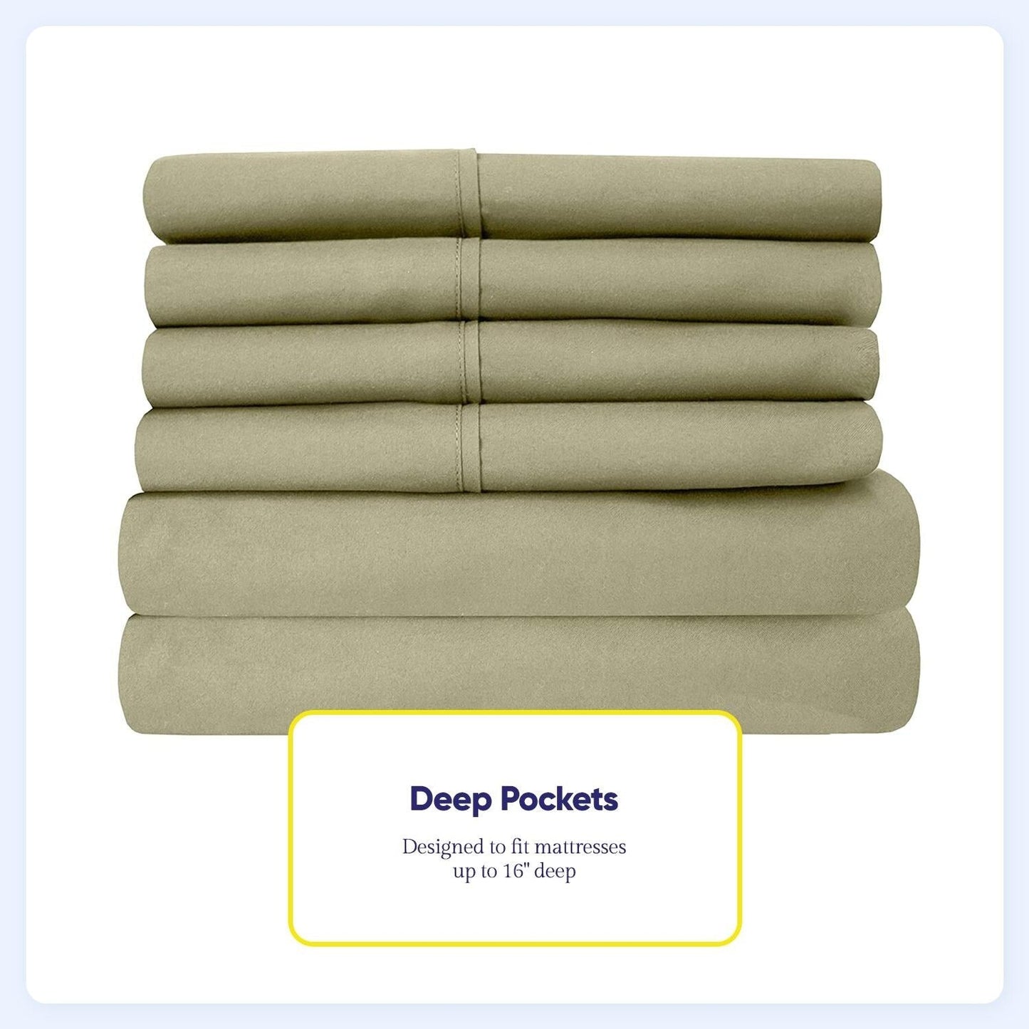 Soft Brushed Microfiber 7-piece Split King Sheet Set - 4 Pillowcases