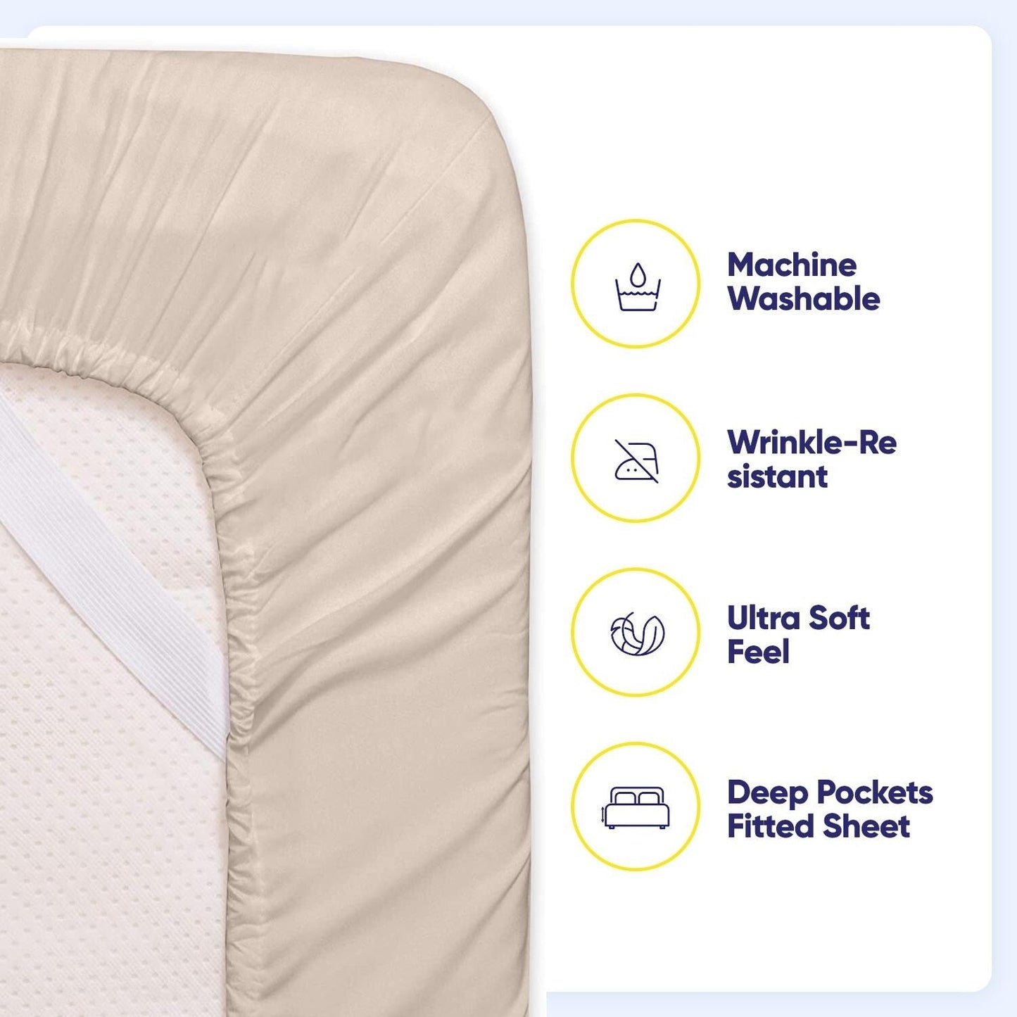 Soft Brushed Microfiber 7-piece Split King Sheet Set - 4 Pillowcases