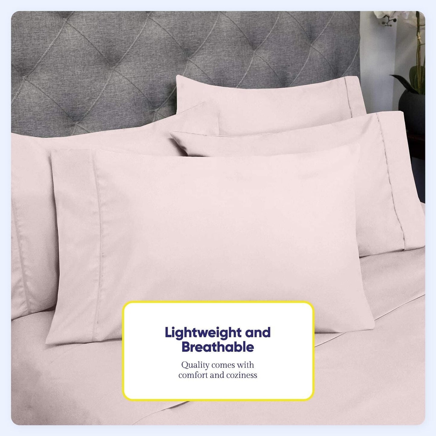 Soft Brushed Microfiber 7-piece Split King Sheet Set - 4 Pillowcases